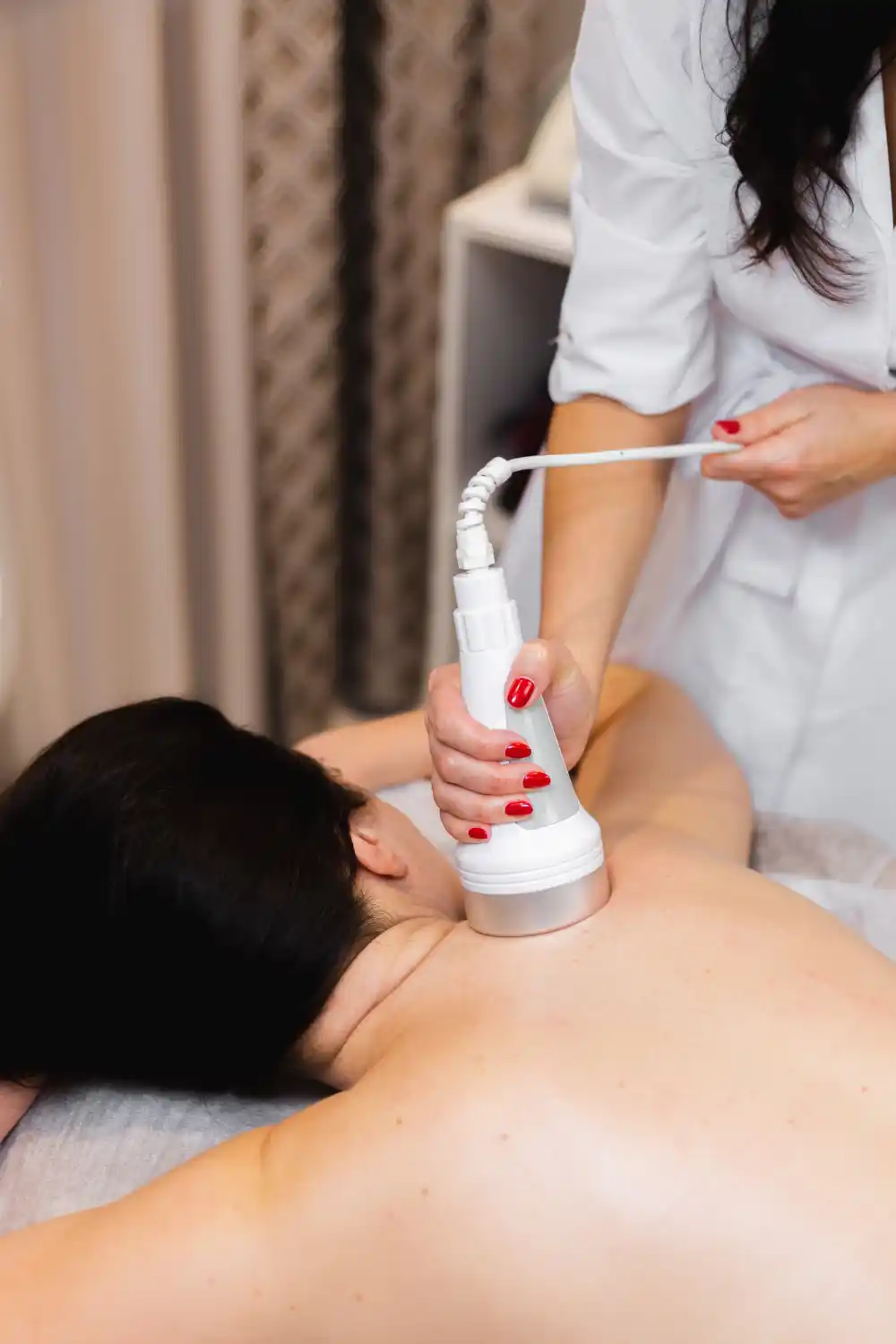 Calm and comfortable massage treatment room