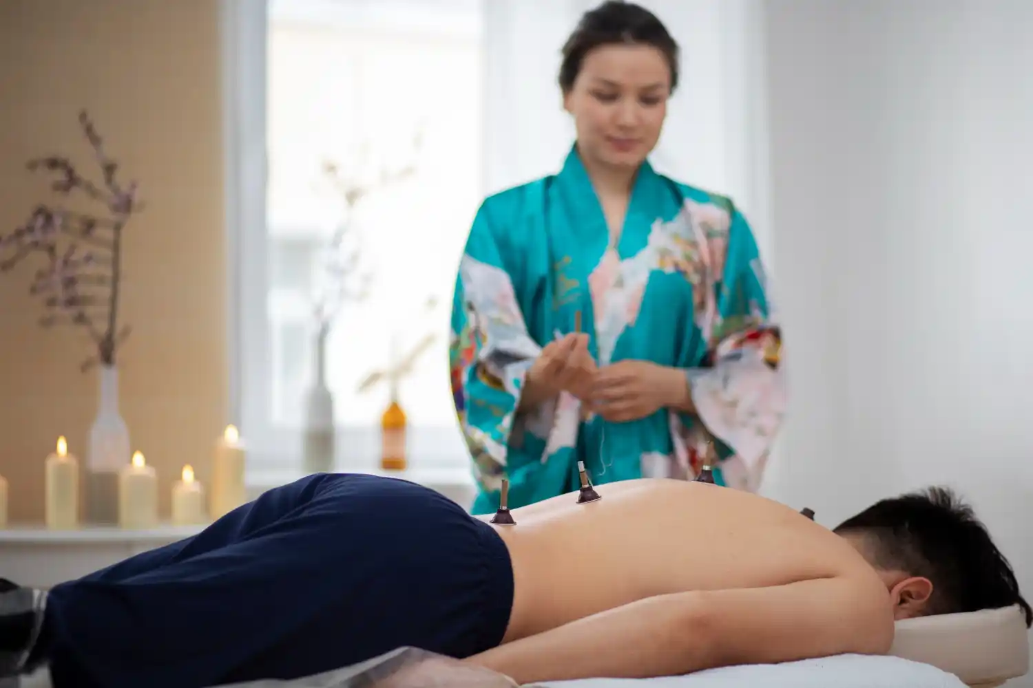 Traditional Thai massage therapy for pain relief and flexibility